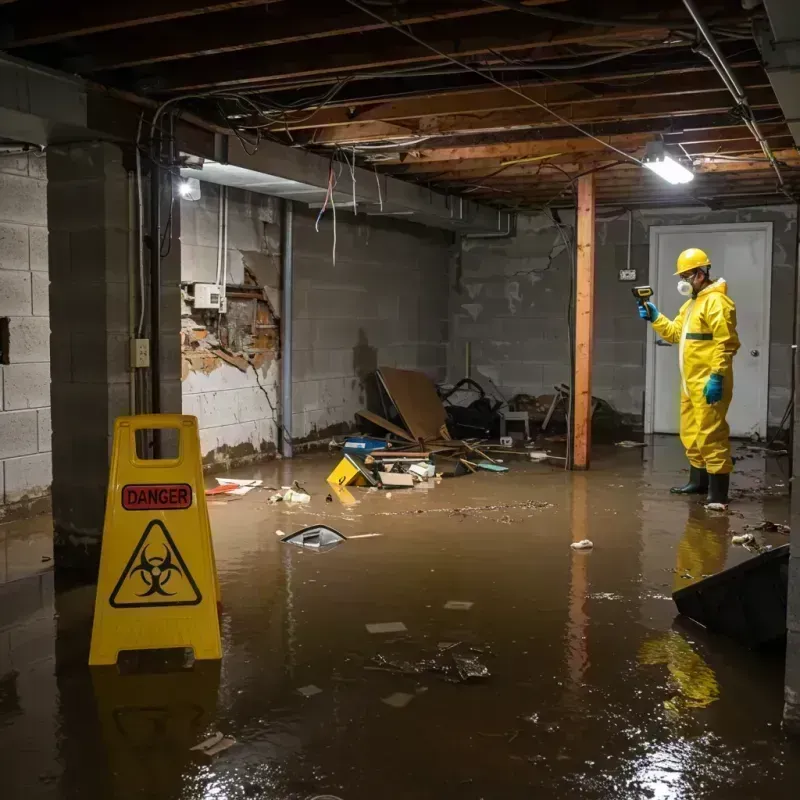 Flooded Basement Electrical Hazard in Battle Creek, MI Property